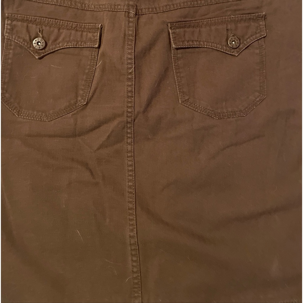 Faded Glory Size14 Women’s Brown Cotton Mini Skirt
